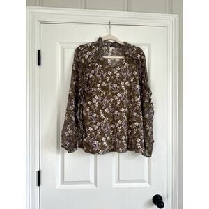 Cato Floral Blouse, size Medium